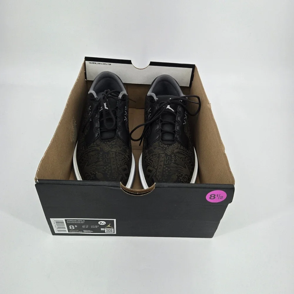 Jordan ADG 5 Black Laser Cool Grey Men Spikeless Waterproof Golf Shoes 8.5 NIB